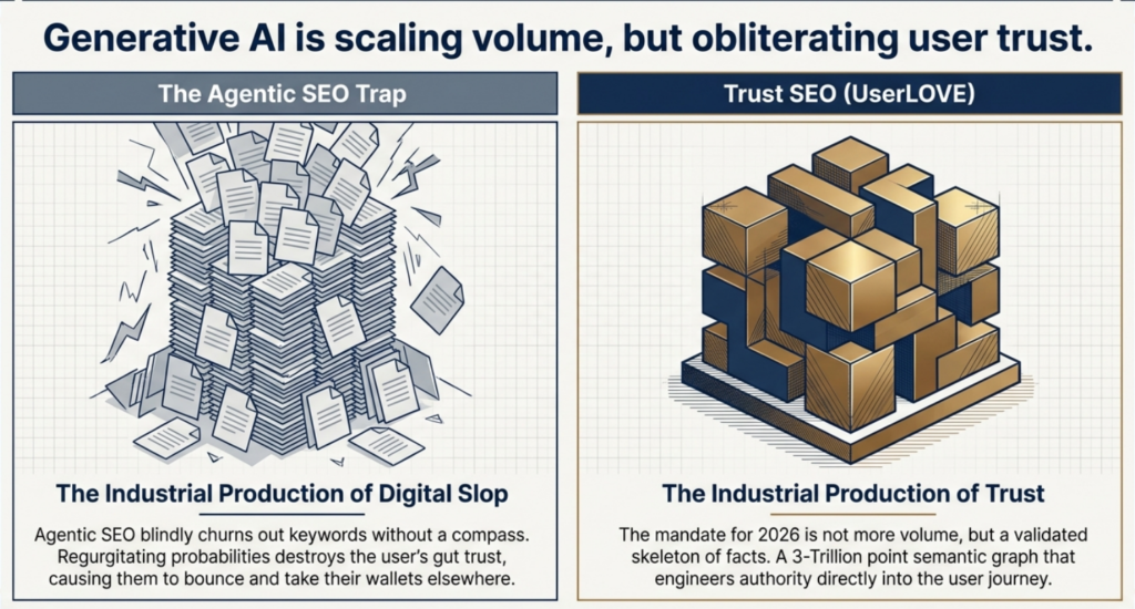 the industrial production of trust with searchneedslove