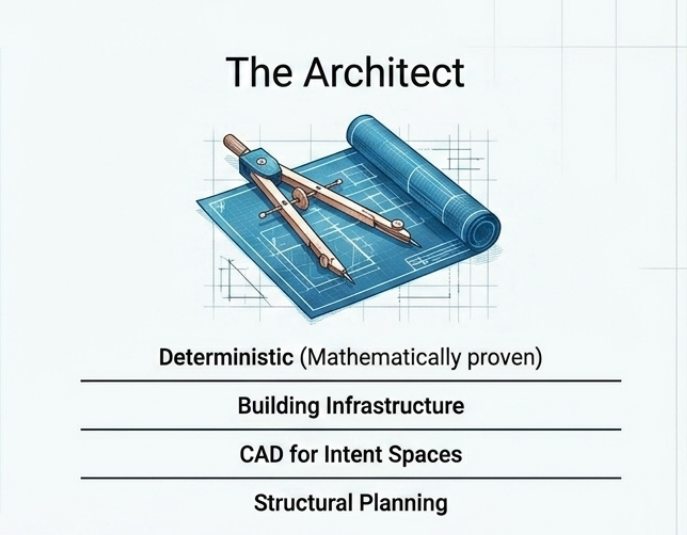 the search architect, structural planning, building intent infrastructure