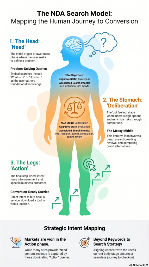 The Authority Pyramid: A strategic framework breaking down how digital dominance is built across four levels, from a weak technical foundation up to total industry brand dominance.